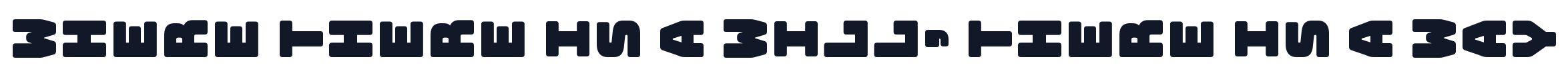 BungeeRotatedOutline-Regular 字形样张